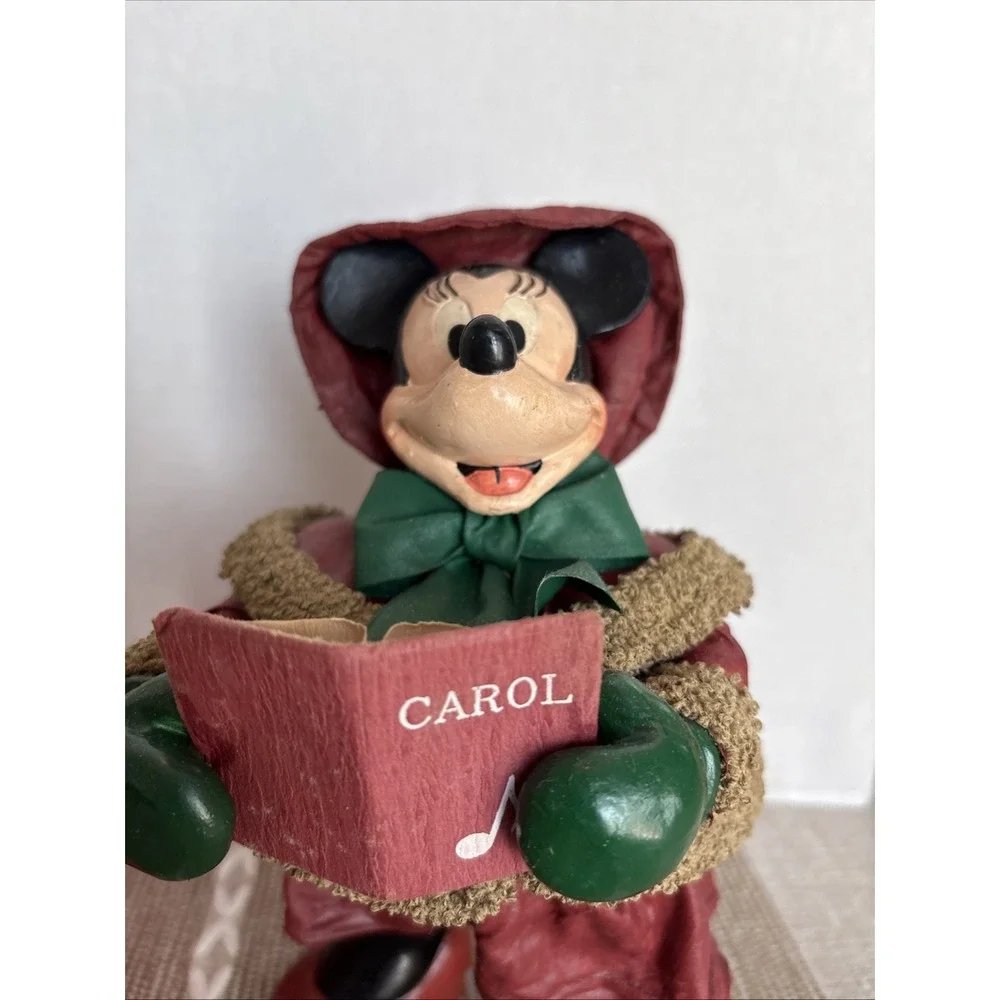 Vintage Disney Minnie Mouse  Caroller Table Piece Santa's World‎ Kurt S Adler